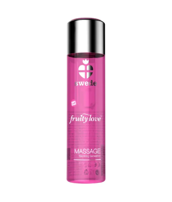 SWEDE - FRUITY LOVE EFFET RÉCHAUFFANT HUILE DE MASSAGE FRAMBOISE ROSE ET RHUBARBE 120 ML