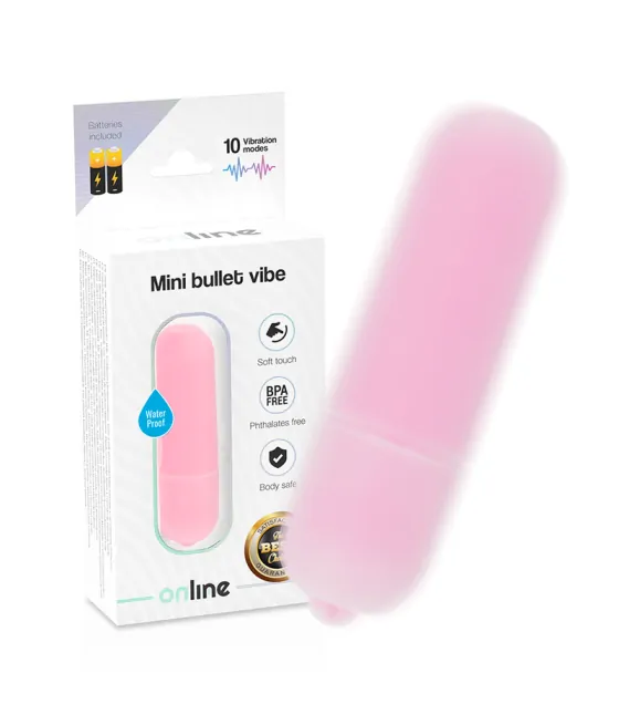 Mini vibromasseur bullet en ligne - rose