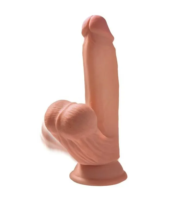 Gode réaliste à balles balançantes King Cock Plus 15,2 cm