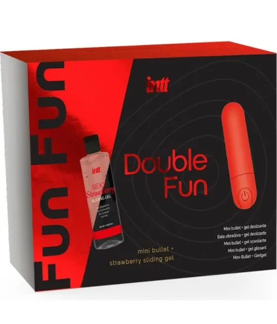 INTT RELEASES - KIT DOUBLE FUN AVEC BULLET VIBRANT ET GEL DE MASSAGE À LA FRAISE