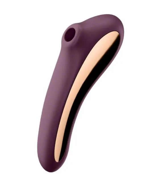 SATISFYER - VIBRATEUR DUAL KISS AIR PULSE VIN ROUGE