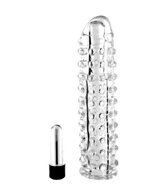 SEVEN CREATIONS - COUVRE-PÉNIS AVEC VIBRATION TRANSPARENTE