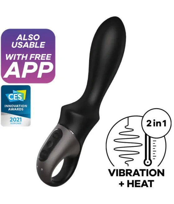 SATISFYER - APPLICATION VIBRATEUR ANAL HEAT CLIMAX NOIR