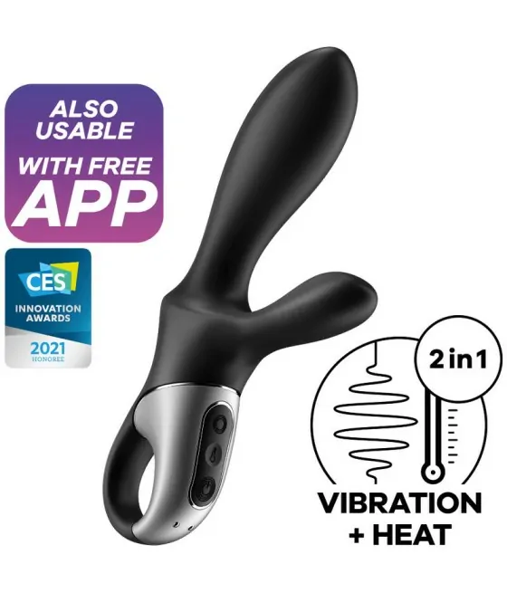 SATISFYER - APPLICATION HEAT CLIMAX+ VIBRATEUR ANAL NOIR