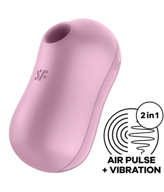 SATISFYER - STIMULATEUR ET VIBRATEUR D'IMPULSIONS D'AIR DE BARBE À COTON ROSE