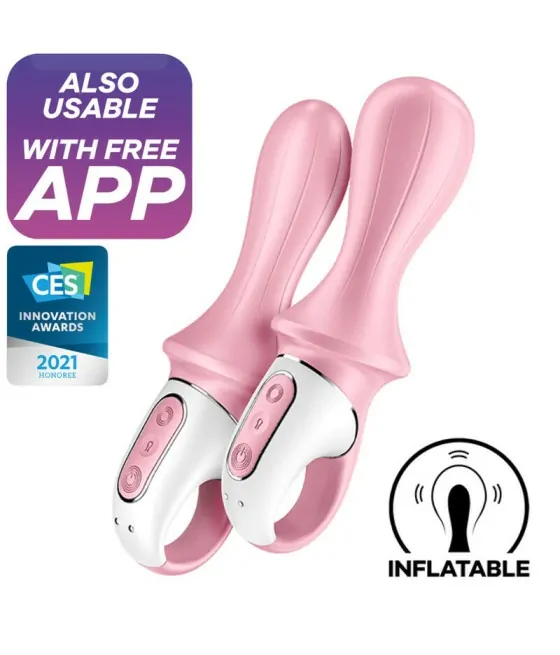 SATISFYER - AIR PUMP BOOTY 5+ VIBRATEUR ANAL GONFLABLE ROSE