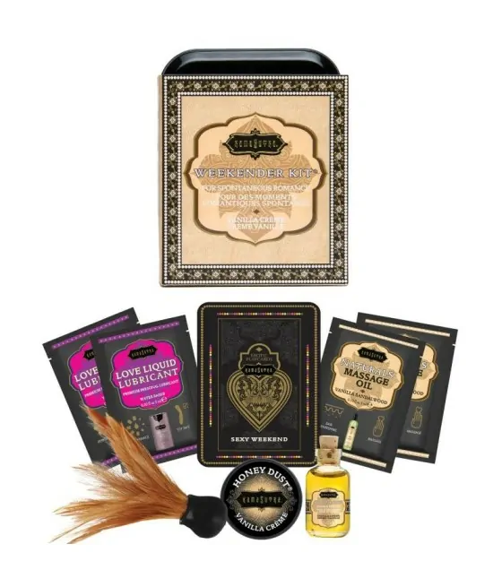 KAMASUTRA - WEEKENDER KIT EN ÉTAIN VANILLE CRÈME VANILLE