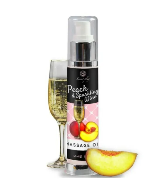 SECRETPLAY - PÊCHE  VIN MOUSSEUX HUILE DE MASSAGE 50 ML