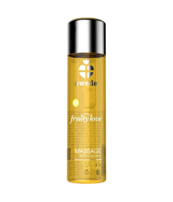 SWEDE - FRUITY LOVE HUILE DE MASSAGE EFFET CHAUFFANT FRUITÉ TROPICAL AU MIEL 120 ML.