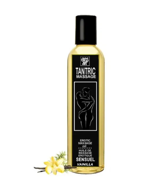 EROS-ART - HUILE DE MASSAGE TANTRIQUE NATURELLE ET VANILLE APHRODISIAQUE 100 ML