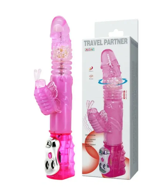 BAILE - PARTENAIRE DE VOYAGE ROTATEUR HAUT ET BAS LAPIN ROSE