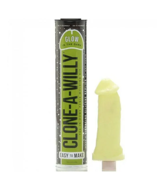 Clone-A-Willy - Clonage de pénis lumineux vert avec vibromasseur