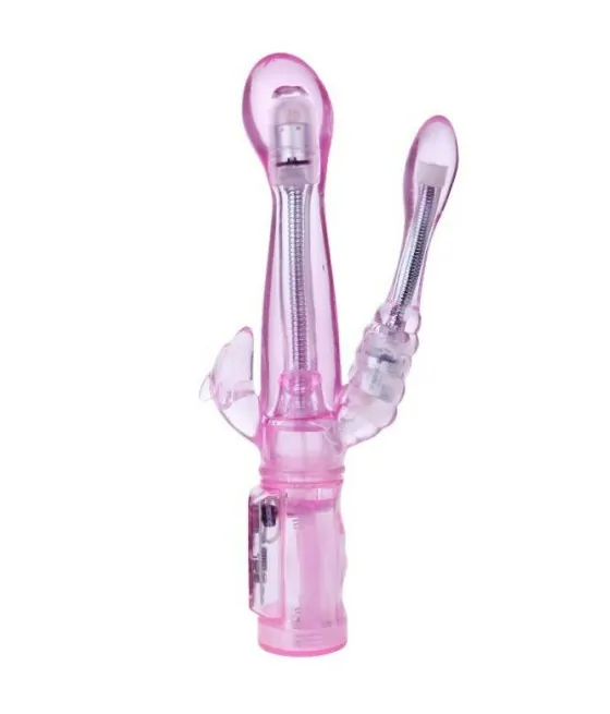 Vibromasseur flexible avec stimulateur anal