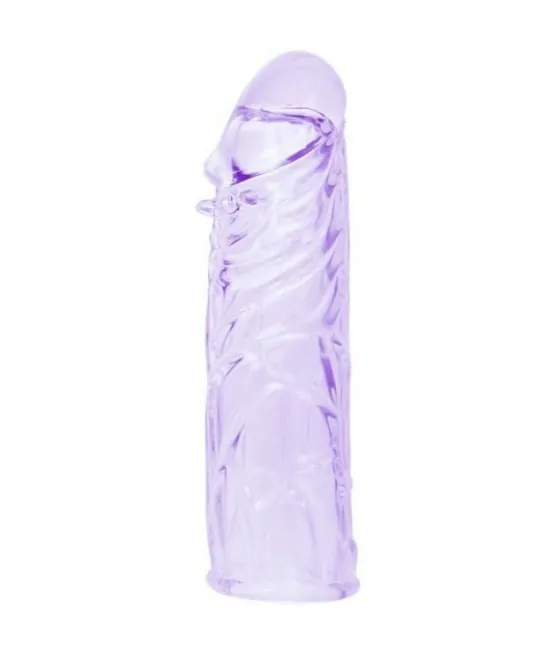 Gaine en silicone adaptable pour pénis - 13cm violette