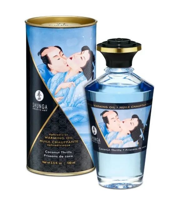 SHUNGA - HUILE DE MASSAGE EFFET CHALEUR SAVEUR COCO 100 ML