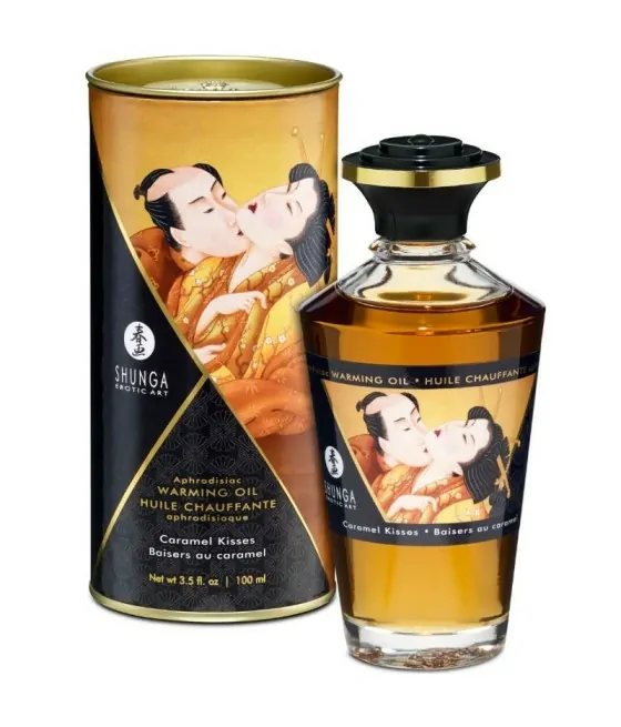 Huile chauffante aphrodisiaque à la caramel - 100ml