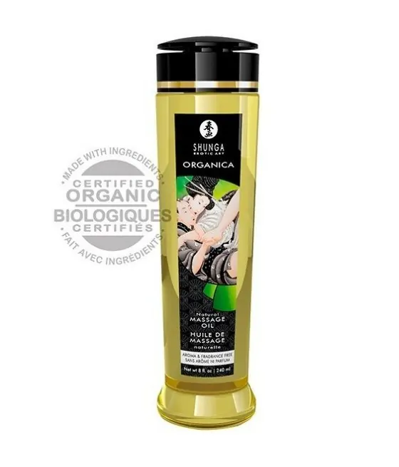 SHUNGA - HUILE DE MASSAGE NATURELLE BIO 240 ML