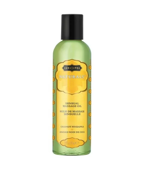 KAMASUTRA - HUILE DE MASSAGE NATURELLE  LA NOIX DE COCO ET  LANANAS 59 ML