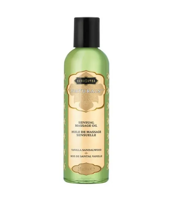 KAMASUTRA - HUILE DE MASSAGE NATURELLE VANILLE BOIS DE SANTAL 59 ML