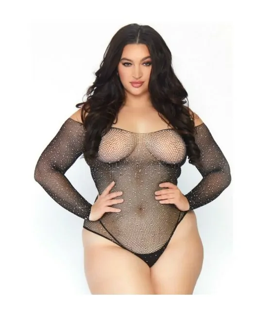 LEG AVENUE - BODYSTOCKING EN RÉSILLE CRISTALISÉE 1X-2X