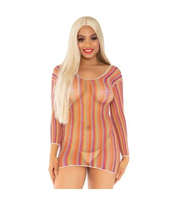 LEG AVENUE - ZIGZAG MINI ROBE MULTICOLORE TAILLE UNIQUE