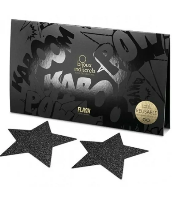 BIJOUX - INDISCRETS CAPUCHONS DE TAMELON NOIR STAR FLASH