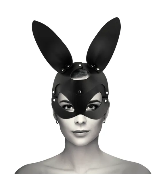 COQUETTE CHIC DESIRE - MASQUE EN CUIR VEGAN AVEC OREILLES DE LAPIN