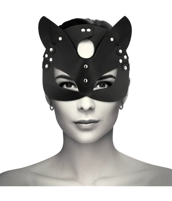Masque en cuir vegan Coquette Chic Desire avec oreilles de chat