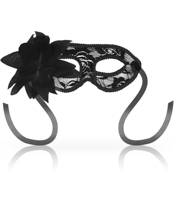 Masques en dentelle et fleur noir pour jeux sensuels