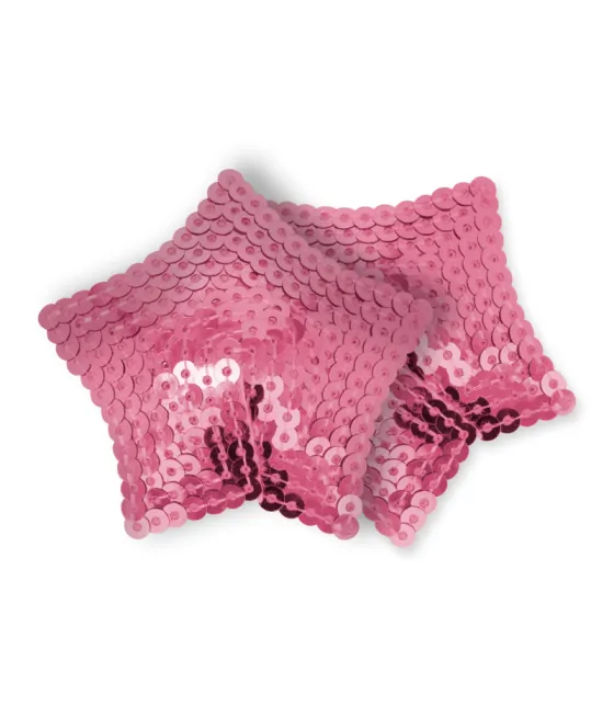 OHMAMA FETISH - COUVRE-TETON ETOILE A SEQUINS ROSE