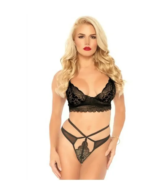 LEG AVENUE - ENSEMBLE 2 PIÈCES STRAPPY CUT G STRING M/L