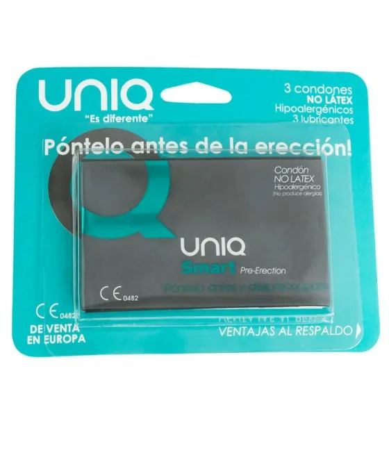 UNIQ - SMART LATEX FREE PRE-ERECTION CONDOMS 3 UNITS