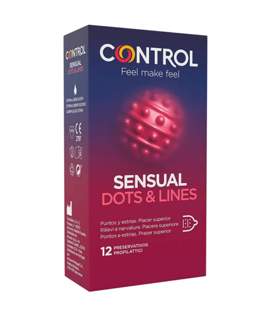 CONTROL - POINTS  LIGNES SENSUELLES POINTS ET VERGETURES 12 UNITÉS