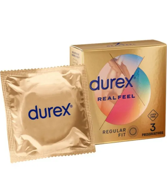 Lot de 3 préservatifs Durex Real Feel