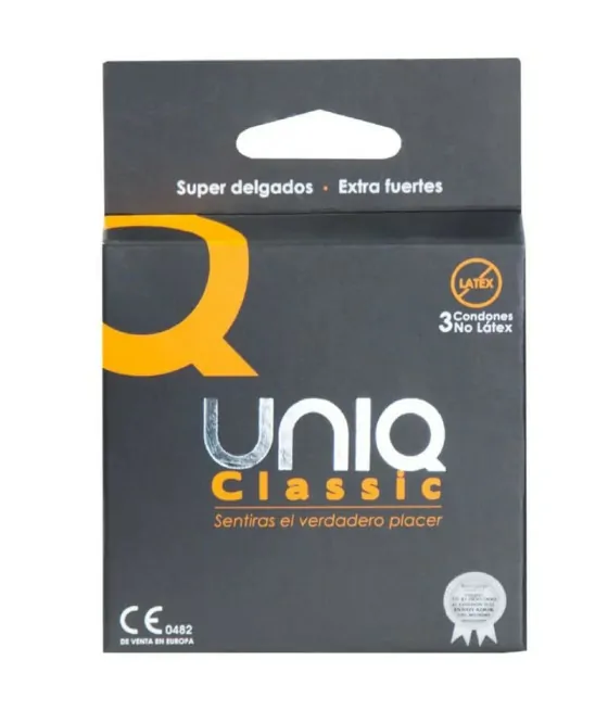 UNIQ - CLASSIC PRÉSERVATIFS SANS LATEX 3 UNITÉS