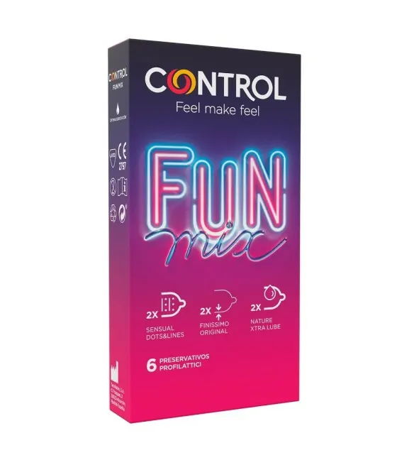 Lot de 6 préservatifs Control Feel Fun Mix