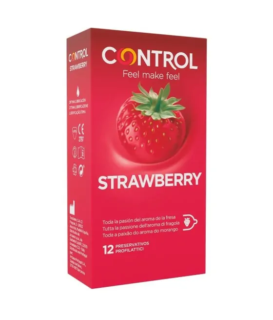Contrôle adapté - 12 préservatifs à la fraise