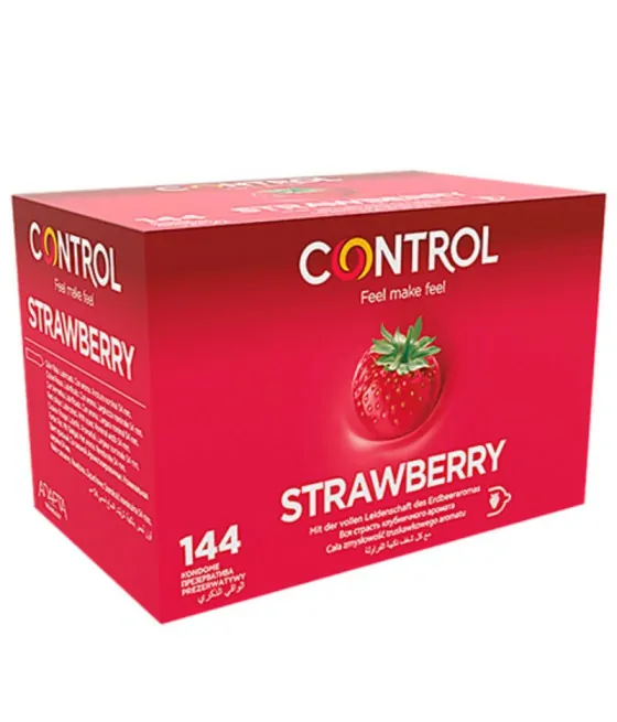 Préservatifs Control Adapta à la fraise - pack de 144 unités