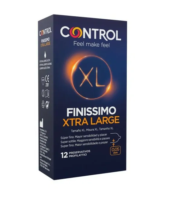 CONTROL - PRÉSERVATIFS FINISSIMO XL 12 UNITÉS