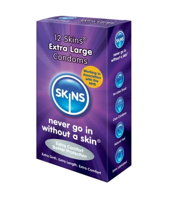 SKINS - CONDOM EXTRA LARGE 12 PACK