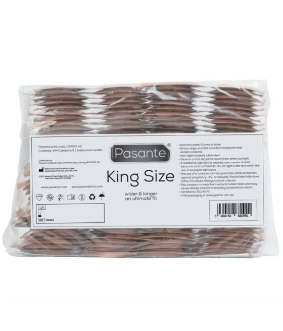 PASANTE - PRÉSERVATIFS KING SIZE SAC 144 UNITÉS