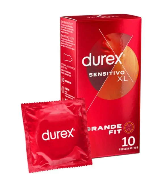 Lot de 10 préservatifs Durex Sensitve XL