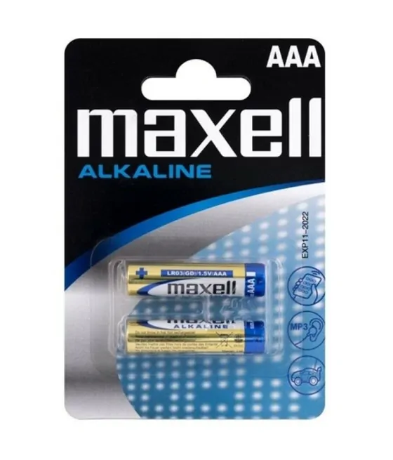 Piles alcalines AAA Maxell - blister de 2