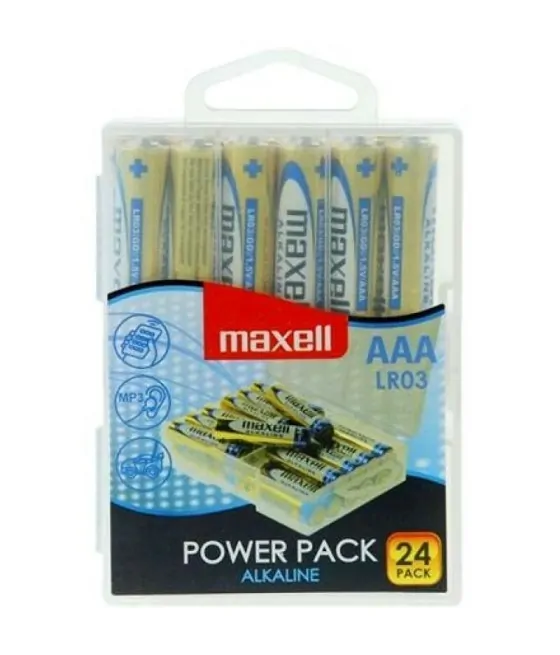 MAXELL - PILES ALCALINES AAA LR03 PACK * 24 PILES