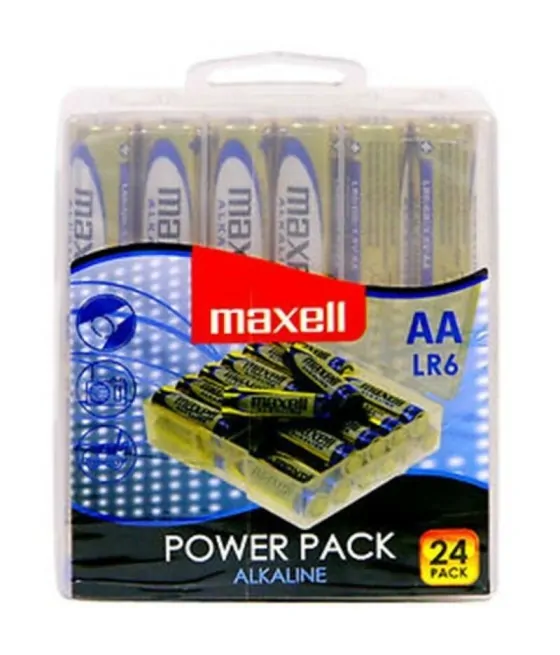 MAXELL - PILES ALCALINES AA LR6 PACK * 24 PILES