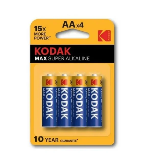 Lot de 4 piles alcalines Kodak Max AA LR6