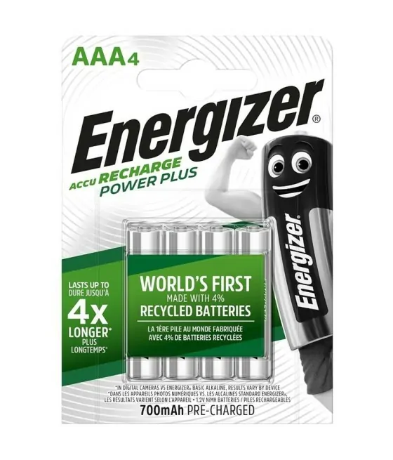 Lot de 4 piles rechargeables AAA Energizer