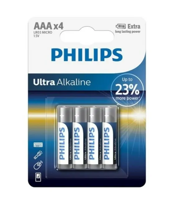 PHILIPS - PILE ULTRA ALCALINE AAA LR03 4 UNITÉ