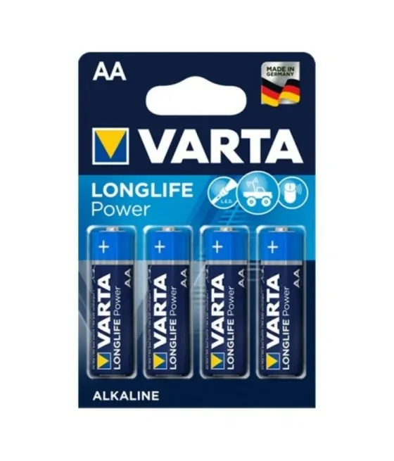 VARTA - PILE ALCALINE LONGLIFE POWER AA LR6 4 UNITÉ