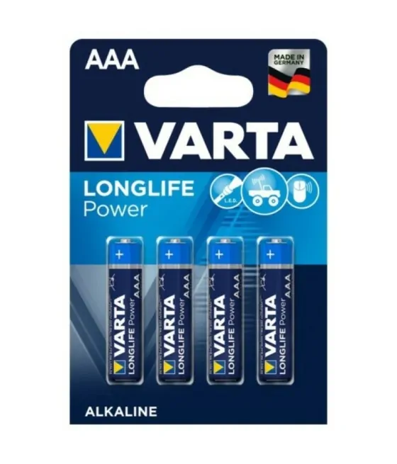 VARTA - PILE ALCALINE LONGLIFE POWER AAA LR03 4 UNITÉ